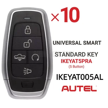 10X Autel אייקי אוניברסלי מפתח חכם תקן 5 כפתור IKEYAT5PRA IKEYAT005AL