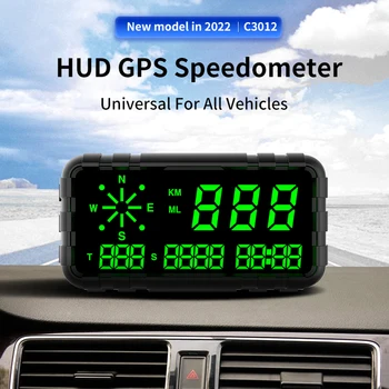 C3012 רכב Head-up display האד GPS מד מהירות, האד הראש GPS תצוגה מהירות קמ 