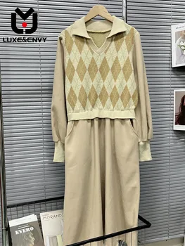 לוקס&מקנא סרוגים השמלה של נשים 2023 חדש עדין התחתונה סוודר