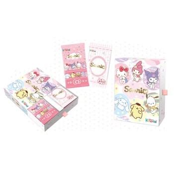 פופולרי אמיתי Kawaii Sanrio נושא משחק אנימה היקפי אופי אוסף כרטיס תיבת ילדה תחביבים צעצועים מתנת יום הולדת מסדרת