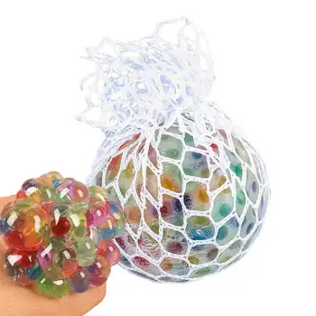 קשת הכדור לסחוט SquishieSlow עולה הלחץ הכדור מתעצבן רשת ענבים הכדור לסחוט חושי צעצוע רך אלסטי קשת כדור קובייה