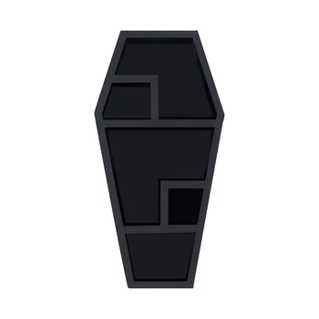 שחור משולבת מתלה בסגנון הגותי ארון אחסון עבור כל הצרכים מתנה ארון אחסון מדף