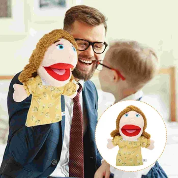 משפחה יד בובות צעצוע של ילדים לשחק במשחק סיפורים צעצוע ילדים אינטראקטיביים בובות פיתום